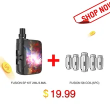 Original Vaptio Fusion 3.8ml vape electronic cigarette kit with 1500mAh built in battery 3.8ml Atomizer ecig output power 50w