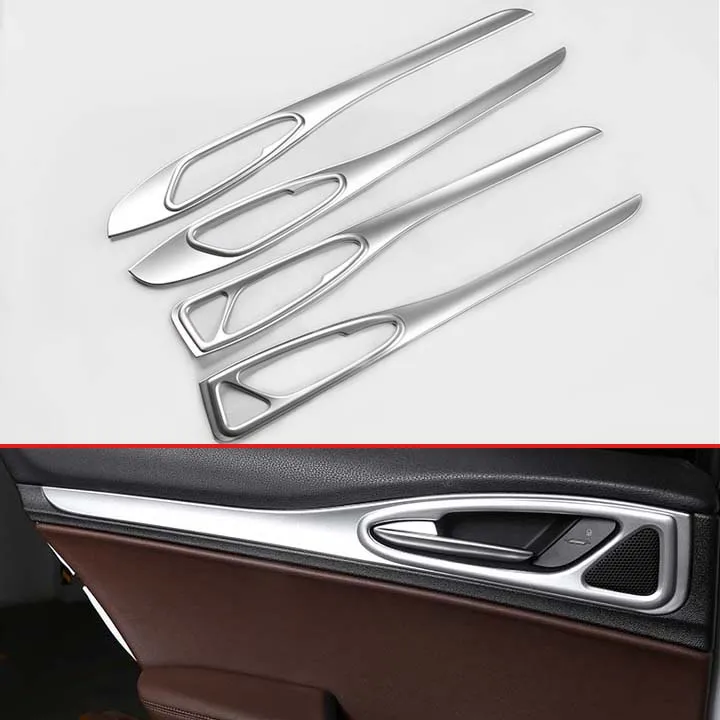 

For Alfa Romeo Stelvio 2017 2018 Car Accessories ABS Chrome Matte Inner Door Handle Cover Catch Bowl Trim