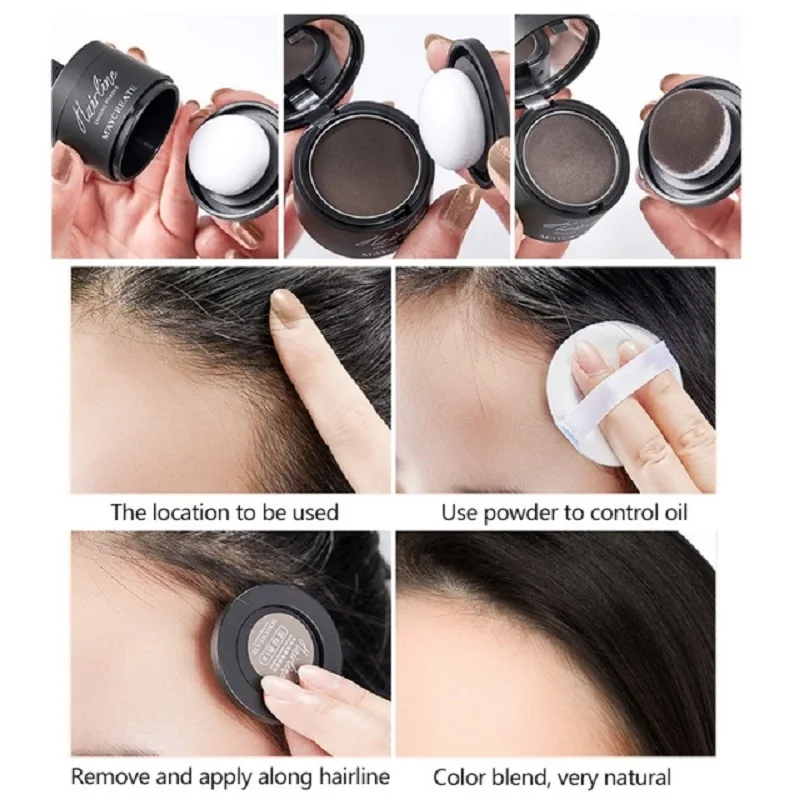 4 Colors Hair Shadow Powder Hairline Repair Hair Shadow Trimming Powder Makeup Hair Natural Cover