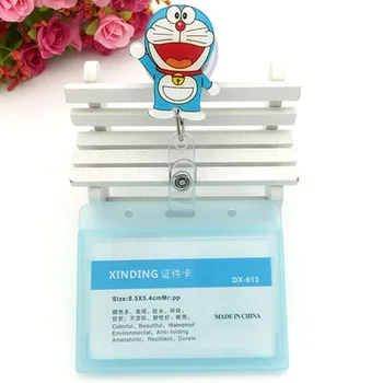 

1pc Cartoon Retractable Badge Reel Pull ID Card Badge Holder Clip with Card Holder Hospital School Office