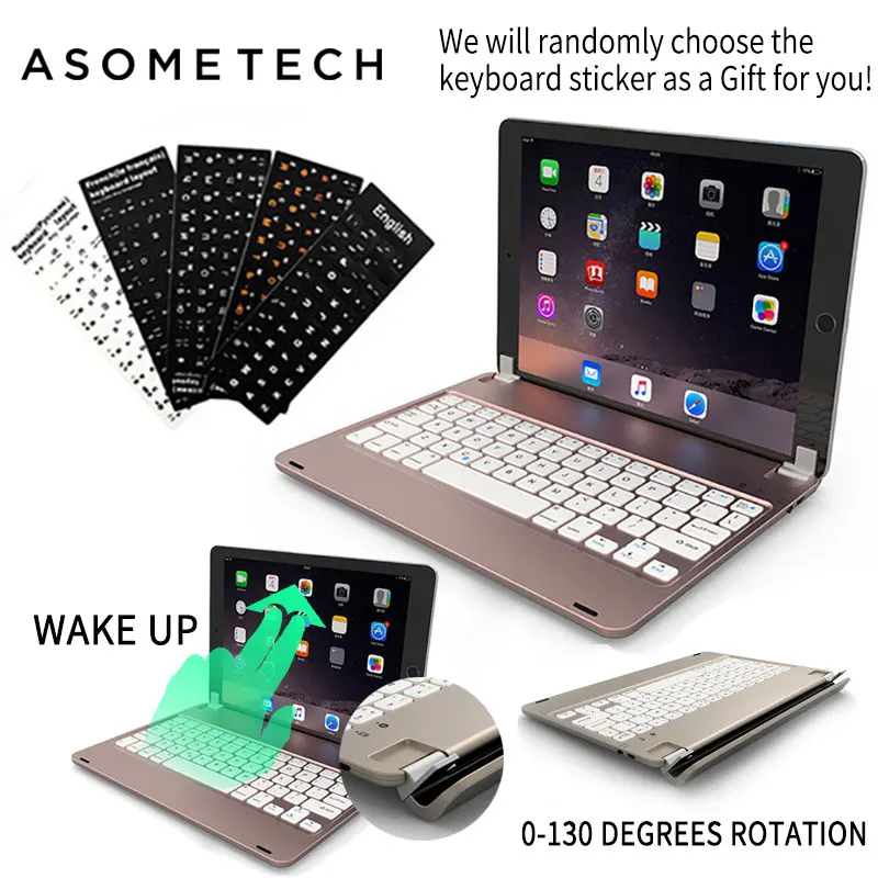Luxury Bluetooth Wireless Keyboard Keypad Ultra Slim For PC Apple iPad