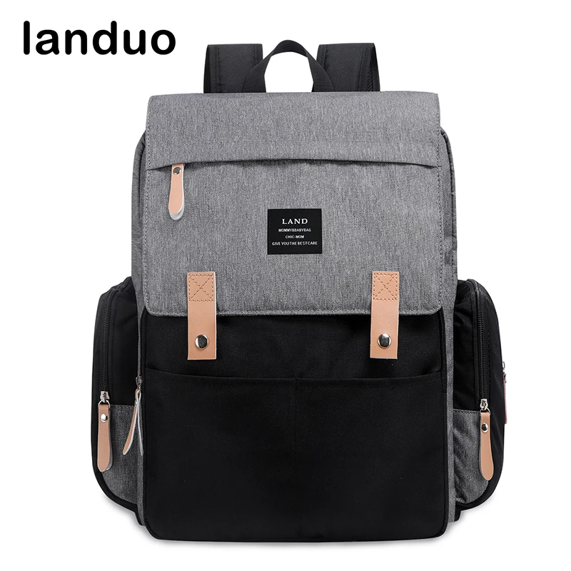 

LAND Diaper Bag Designer Fashion Mummy Maternity Nappy Bag Large Capacity Nursing Bag for Baby Care Travel Backpack