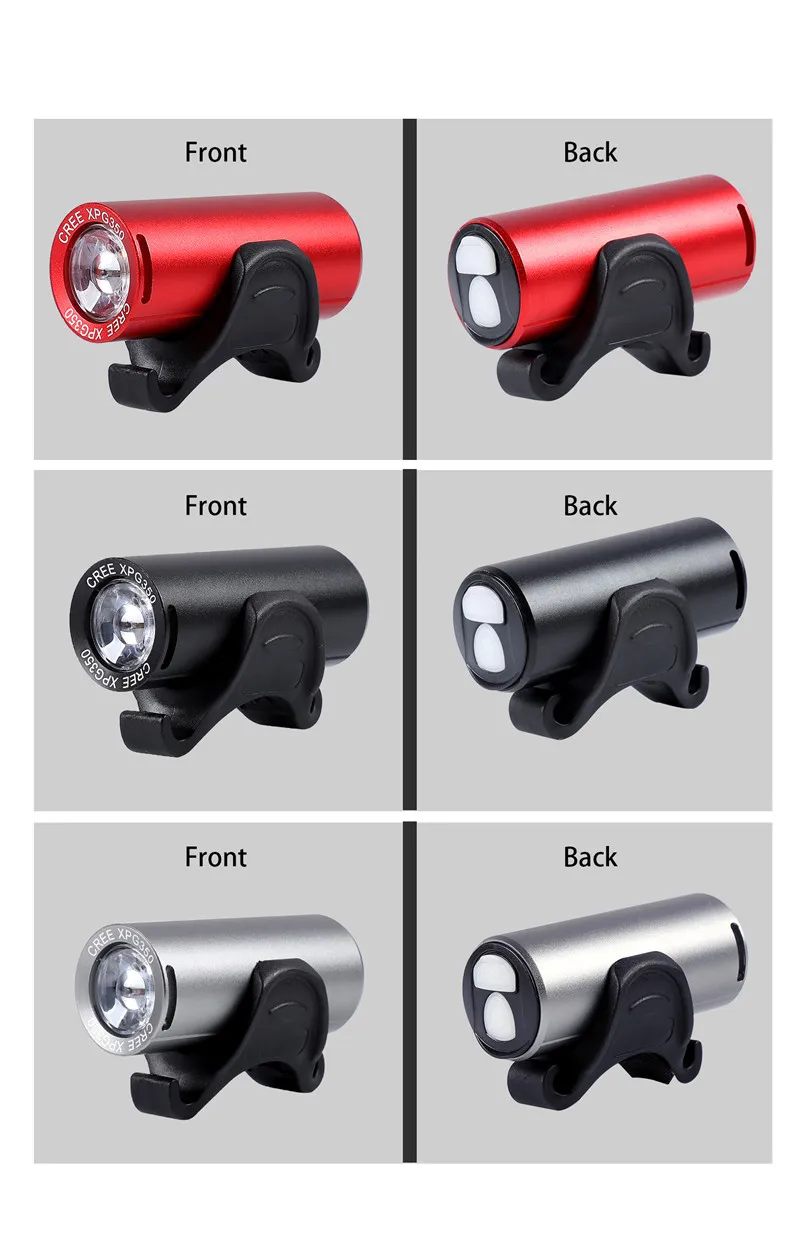 Best WEST BIKING Bike Light Sets Ultralight Front + Rear Lights USB Charging Safety Cycling Lamp Taillight Flash Bicycle Headlight 9