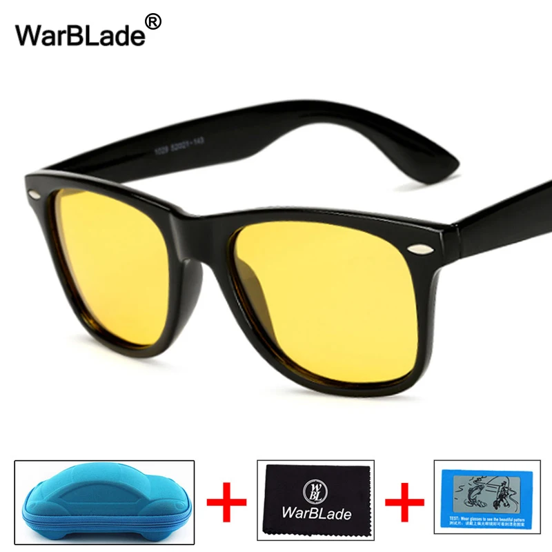 

WarBLade Fashion Yellow Night Vision Sunglasses Men Square Mirror Polarized Sun Glasse Female Eyewears Accessories Sunglasses