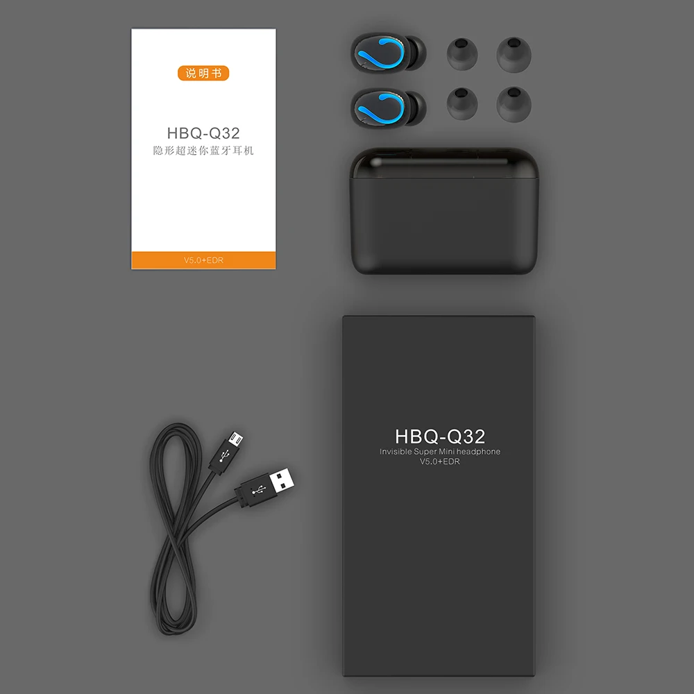 Q32 TWS Bluetooth наушники портативные беспроводные вкладыши 3D стерео звук с микрофоном