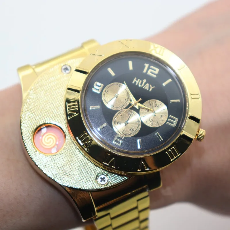 new Lighter Watches Men Quartz Watch Fashion casual Alloy strap luxury