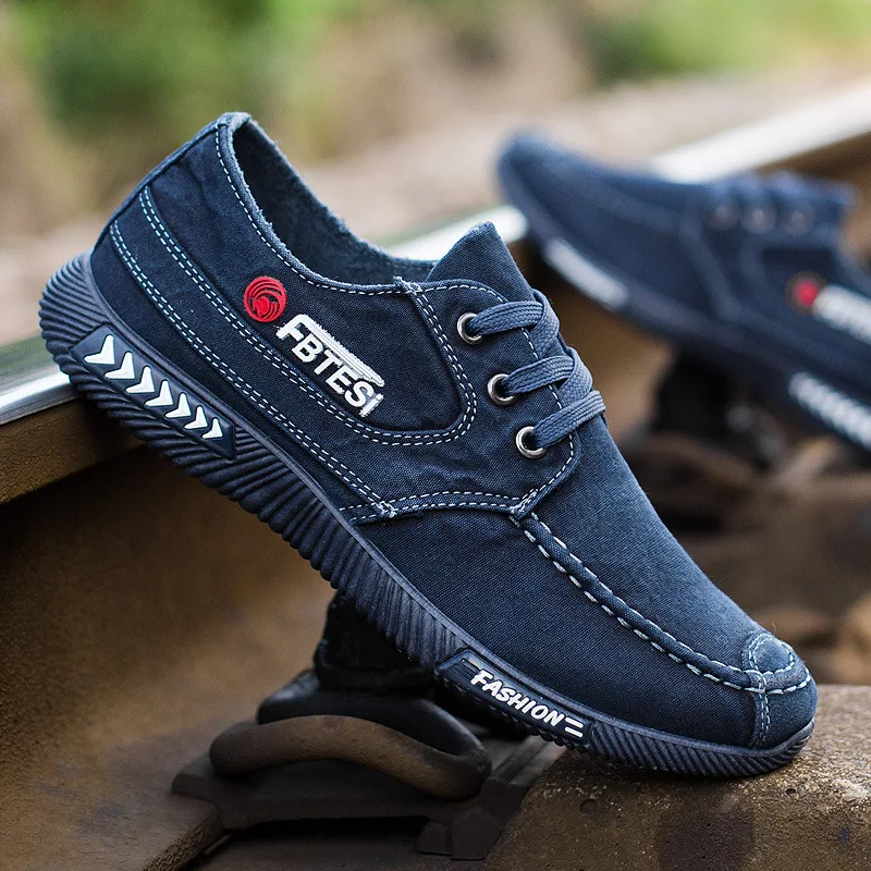 

Canvas Men Shoes Denim Lace-Up Men Casual Shoes New 2019 Plimsolls Breathable Male Footwear Spring Autumn Men Casual Sneaker
