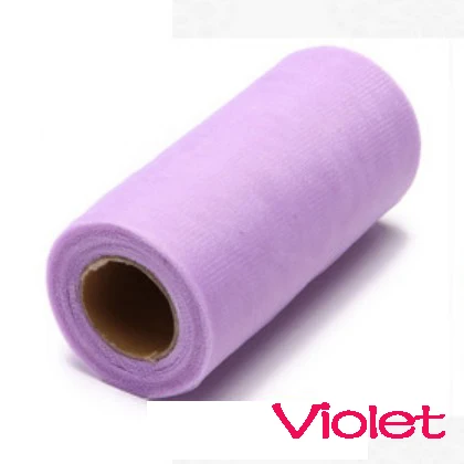 Тюль рулон 15 см 22 м рулон ткань катушка пачка детский душ вечерние упаковка для подарка на день рождения Свадебные украшения вечерние сувениры события - Цвет: Violet