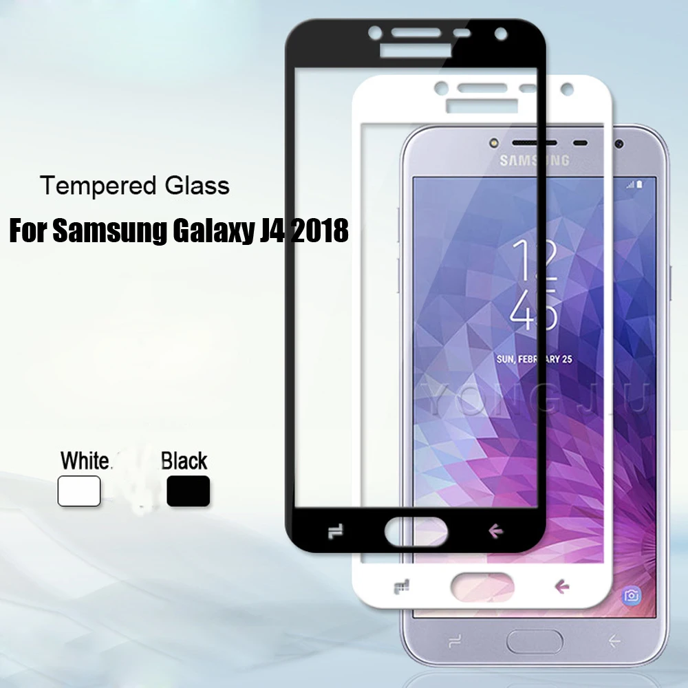 Для Samsung Galaxy J4 2018 полное покрытие 3D защита экрана 9H защитная пленка из закаленного