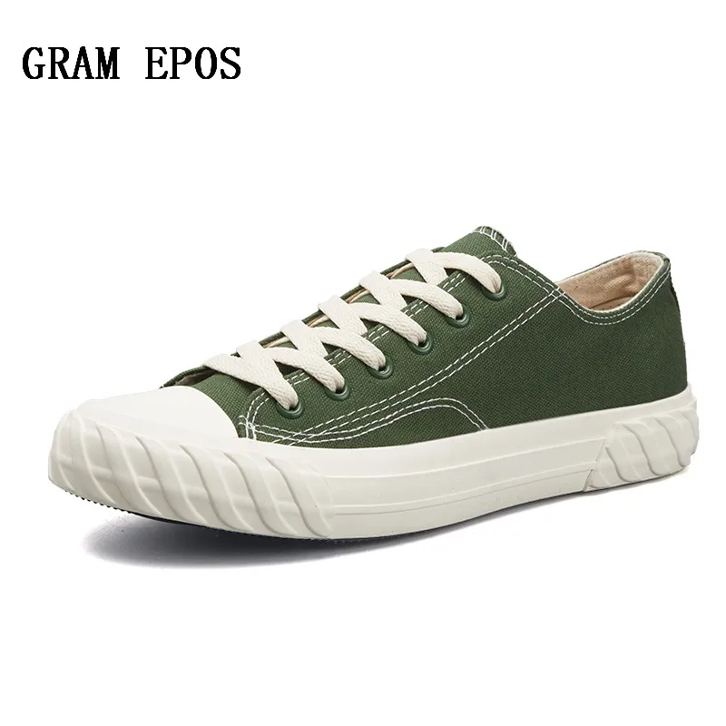 

GRAM EPOS 2018 New Spring Summer Men Shoes Breathable Casual Shoes Simple Canvas Shoes Lace-Up Brand Fashion Flat Male Shoes