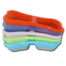 120 шт./партия, лучшая для вашего питомца, собаки/кошки, переносная пластиковая миска для путешествий, прочная водная тарелка, кормушка, чаша для домашних животных, фиксированный патрон