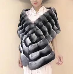 Arlenesain custom 2019 новый модный дизайн роскошный мех шиншиллы Великолепная женская накидка шарф 30*180 см