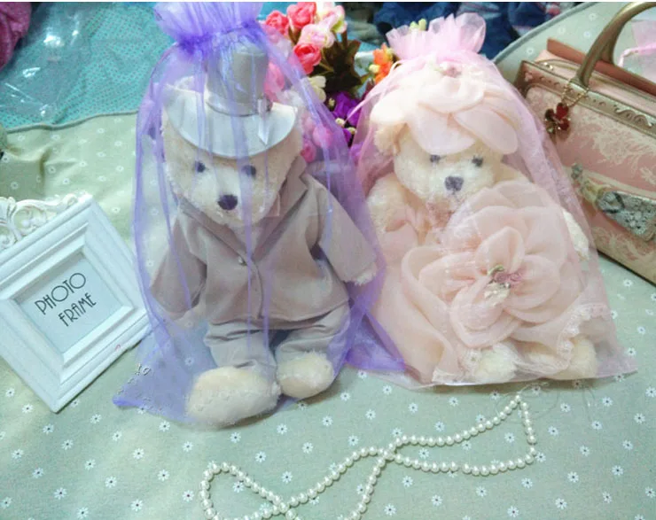 

Organza Drawstring Pouch 40x60cm (15 6/8"x23 4/8" ) pack of 50 Promotion Sale Sack Gift Clear Packaging Storage Bag