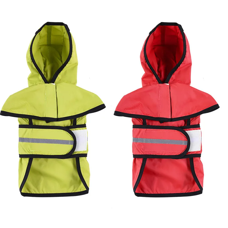 

Large Dog Raincoat Clothes Waterproof Rain Jacket Jumpsuit For Pet Large Dogs Puppy Red color S/M/L/XL 2017