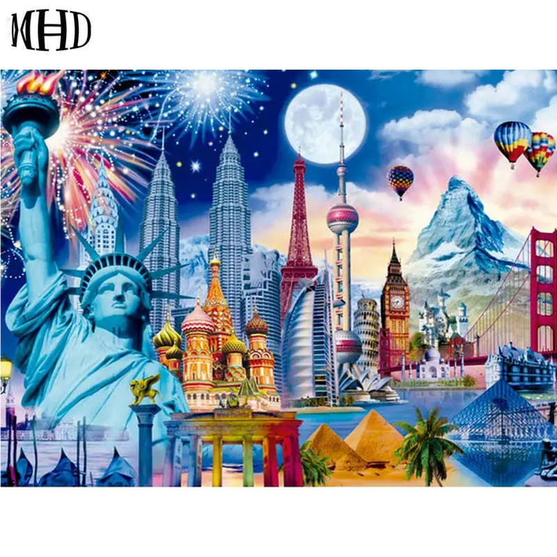 MHD Statue of Liberty Diamond Painting 5d diy Diamond Embroidery