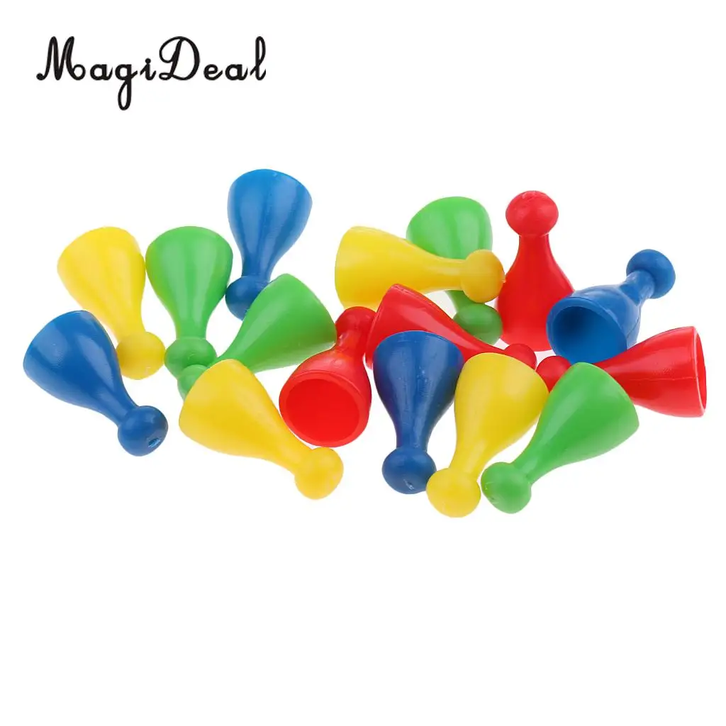 MagiDeal 16 Pieces Plastic Chess Pawn Pieces Board Card Game Halma Chess Parts Accessories Children Kids Toys