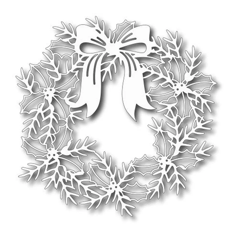 

Hemere Xmas Tree Branch Rosette Stencils Metal Steel Cutting Dies For DIY Scrapbooking Paper Photo Card Embossing Dies Handmade