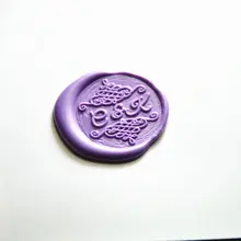 Элегантный пользовательский дизайн свадебные алфавиты воск печать штамп-двойные начальные сургучные печати-сургучная печать DIY штамп