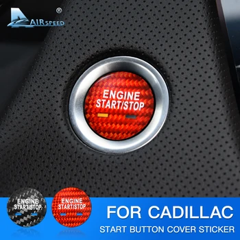 

Airspeed for Cadillac XTS XT5 CT6 SRX CTS ESCALADE CT6 PLUG IN Accessories Carbon Fiber Sticker Interior Car Engine Start Button