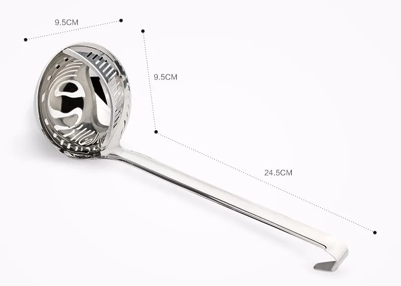 Творческий Многофункциональный Нержавеющая сталь дуршлаг остаток масла Кухня фильтр воды суп Половники BIService Интимные аксессуары