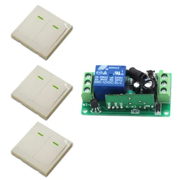 

9V 12V 24V Smart Home Wall Switch Remote Control Switch 2 Buttons 1CH Wireless Remote Control Touch Screen Control Light Switch