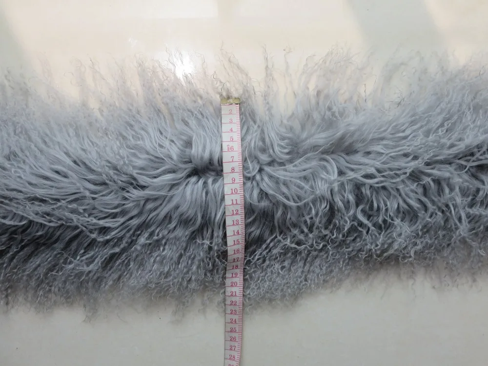 100% натуральный меховой шарф из ягненка с зажимом/накидка/серый|fur scarf|free shipping