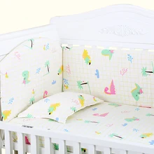 Простые животные принт хлопок детские постельный комплект для детей органайзеры матрас крышка Baumper Набор подушек 7 шт./компл. детская кроватка комплект постельного белья