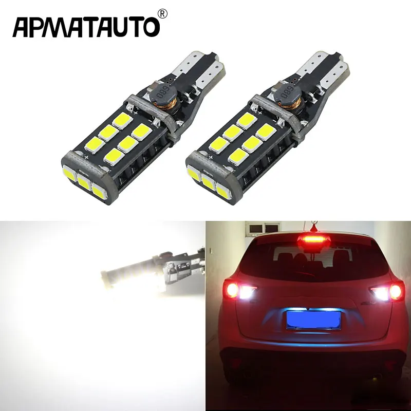 Автомобильные светодиодсветодиодный фонари заднего хода Apmatauto 2x Canbus T15 W16W для Opel