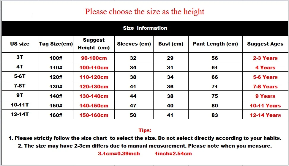 new size chart 