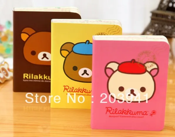 

1pcs/lot Kawaii cartoon rilakkuma style DIY MINI Notebook Stationery student supplies