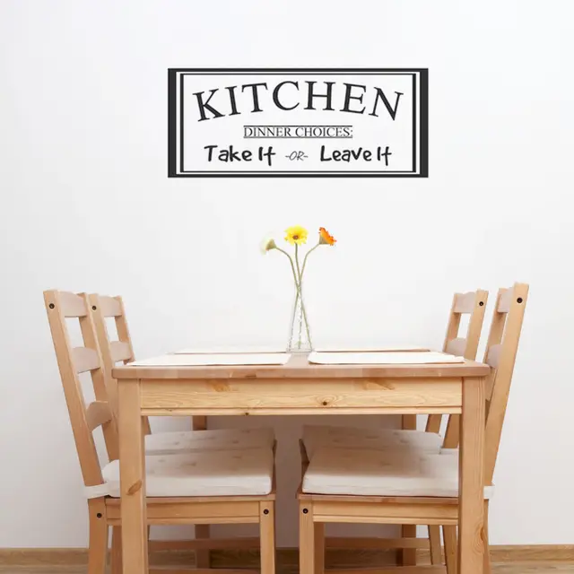 Special Price D463 Wall Sticker Kitchen Dinner Choices Take it Leave It Dining Room Decal Art Decor Special Price D463 Wall Sticker Kitchen Dinner Choices Take it Leave It Dining Room Decal Art Decor