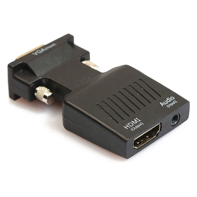 AAAE Топ 1080 P VGA мужчина к HDMI Женский видео адаптер с 3 5 мм аудио/мини USB-черный |