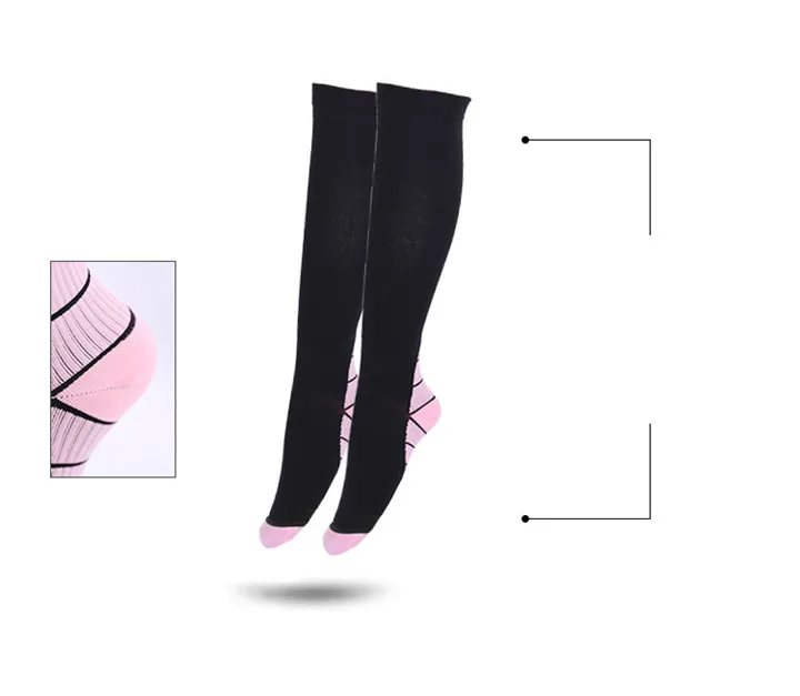 8 Compression Socks For Men & Women (20-30 mmhg) Best Stockings Running Fit Breathable Long Socks For Male Travel Boost Stamina