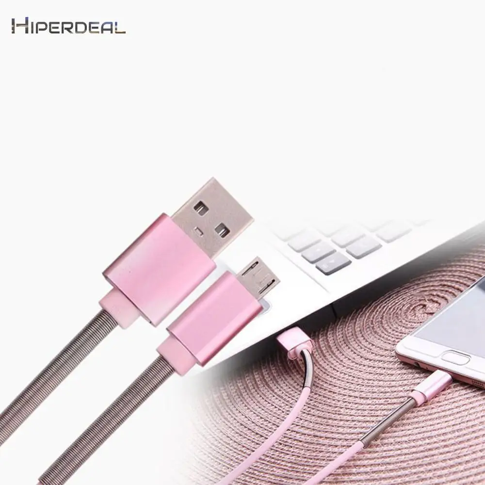

HIPERDEAL Durable Spring Anti Break Micro USB Charger Sync Data Cable Cord Phone USB To Micro USB fast Safe Charger Cable BAY14