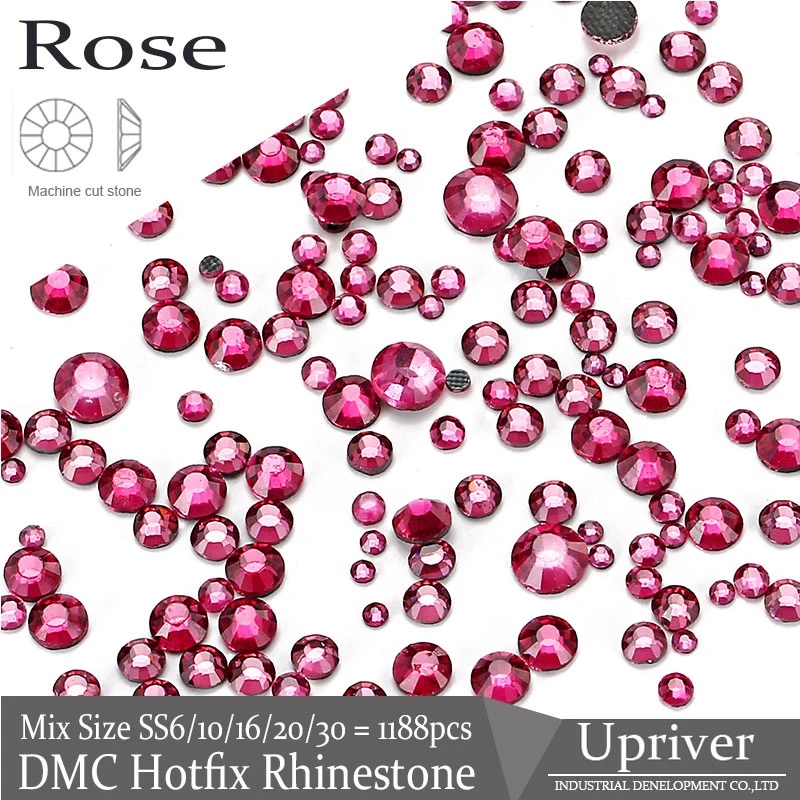 Flatback-High-Quality-Loose-Stones-SS20-Rose-Hotfix-Rhinestones-1440pcs