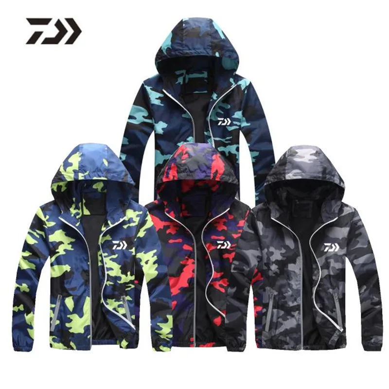 

2018 Daiwa Fishing Clothing Top Quality Quick Dry Thin Camouflage Fishing Jackets Outdoor Sport Men Fishing Camping clothes