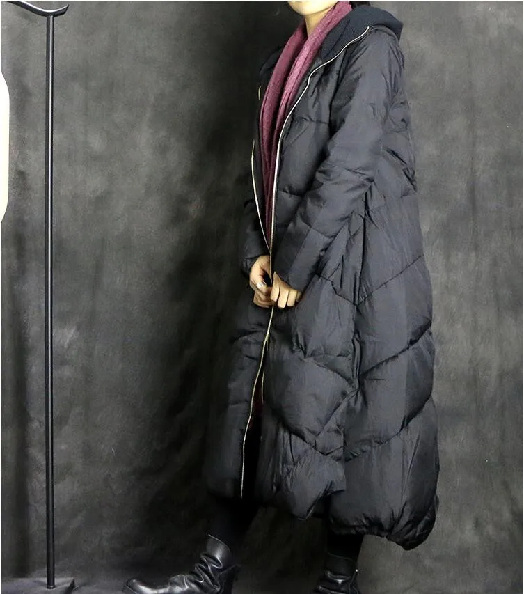 Thick Women Winter Down Coat Long Down X-Long Down Jackets Winter Hooded Women Down Coat