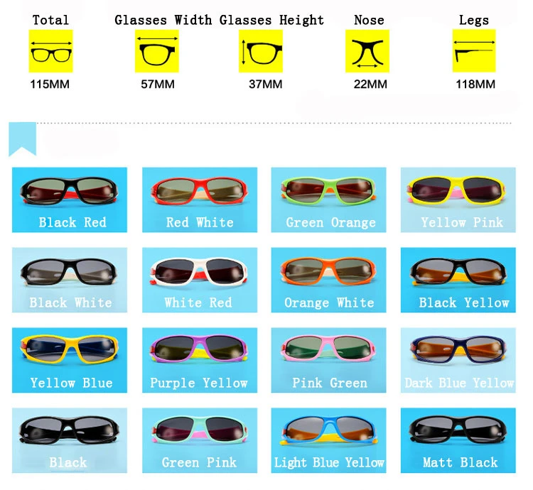 Brand Super Light Kids Polarized Sunglasses Children Sport Sun Glasses UV400 Protection Outdoor Safety Rubber Oculos (6)