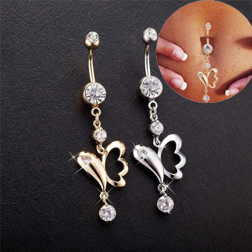 2017 Cocktail Party Butterfly Piercing Navel Jewelry Belly ...