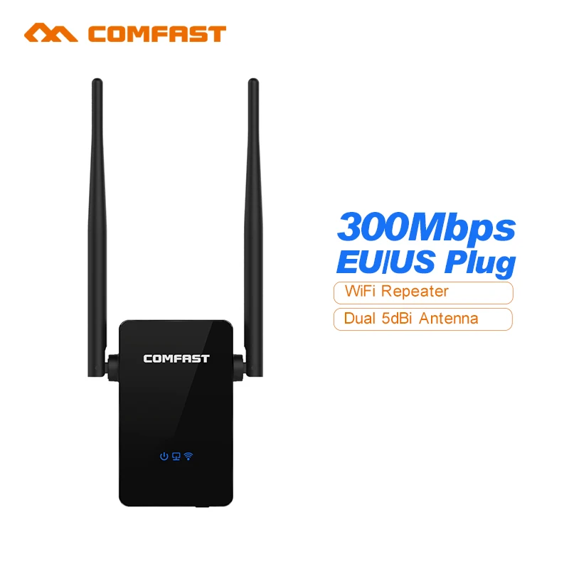 Comfast WiFi Amplifier Router Mini Wireless Repeater 300Mbps Wifi Router Extender 10dBI Wi fi Antenna Roteador