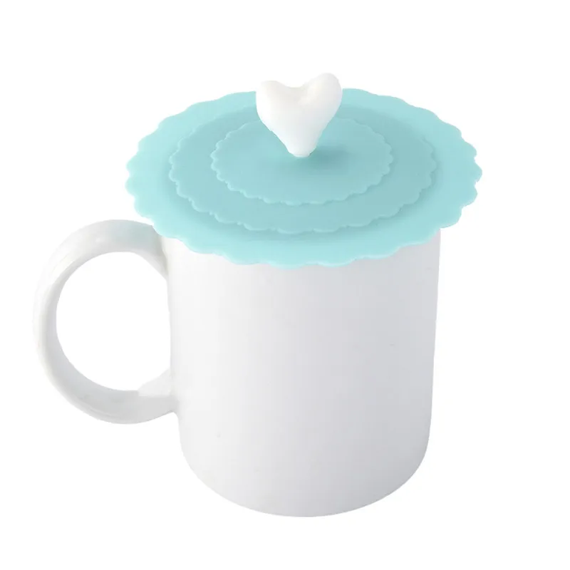 Лидер продаж Модные Еда класса силиконовые чашки крышкой жаропрочных безопасный здоровая силиконовая крышка с зажимом многоразовые - Цвет: Lightblue