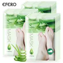 EFERO 6pcs=3pack Baby Feet Exfoliating Foot Mask Peeling Socks for Pedicure Aloe Foot Mask Moisture Anti Heel Crack Skin Care