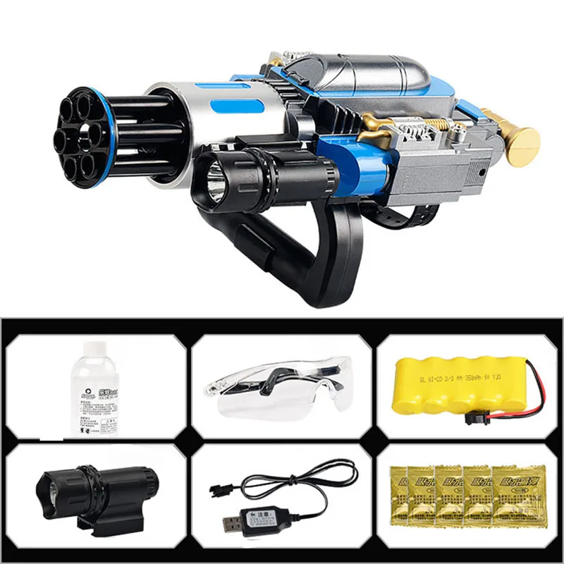 Электрический Телескопический взрыв водяные пули гатлинг пушки игрушечный пистолет оружие Открытый CS игры Пейнтбол машина для детей мальчиков подарки