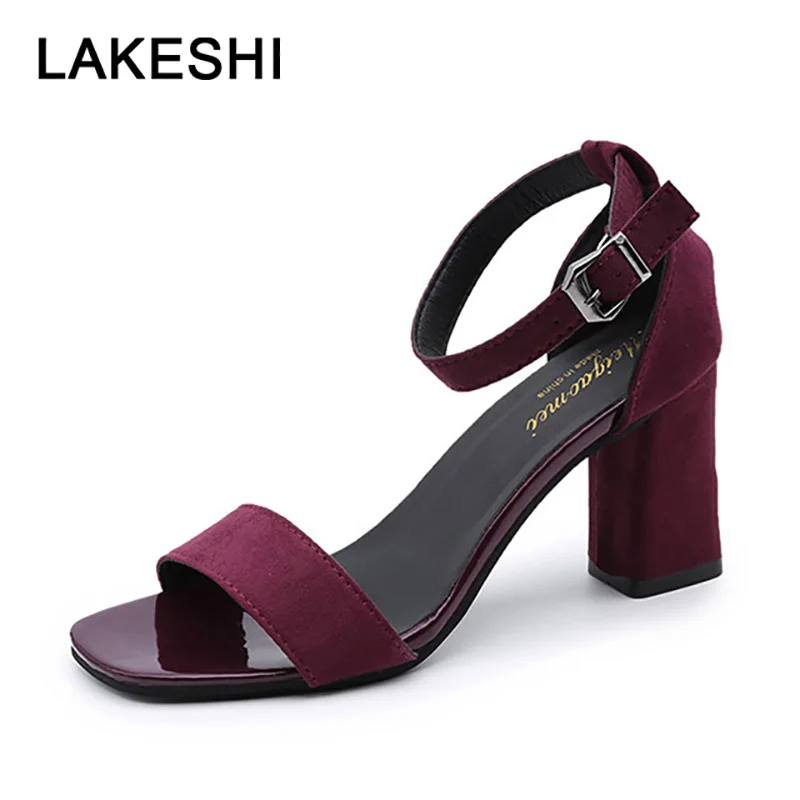 

Women Sandals Summer Women Shoes Square Heel Sandals Ladies Shoes Woman Sandalie Block Heels Buckle Female High Heels Shoes