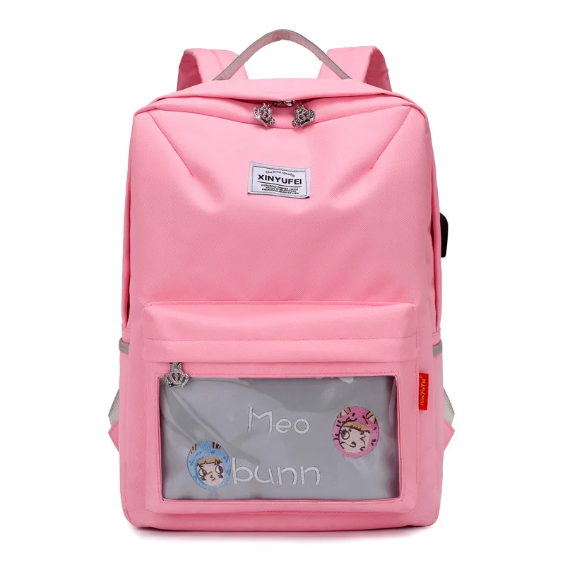 

fashion women USB charging laptop backpack female school backpack teenager grils college school bag casual women travel Backpack