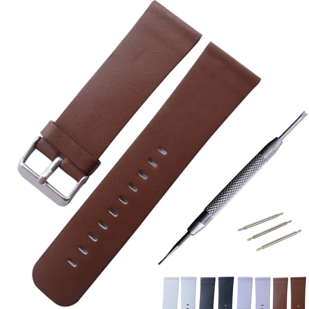 

Genuine Leather Watchband 24mm +Tool for For fossil DS DZ7313/7322/7257 Watch Band Wrist Strap Steel Buckle Bracelet