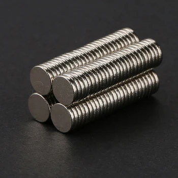 

100 pcs of super high strength cylindrical magnetic steel sheet Rare Earth Magnets Neodymium Craft Model D5*1mm toys