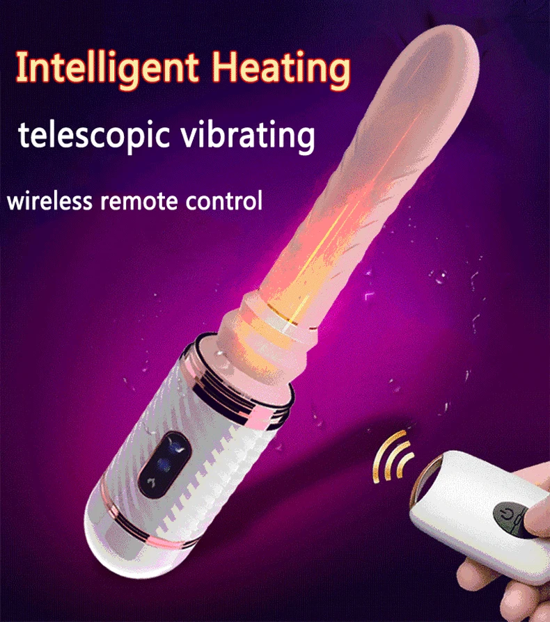 DIBEI heated dildos Telescopic dildo vibrator sex machine gun remote control vibrator double dildo magic wand massager for women