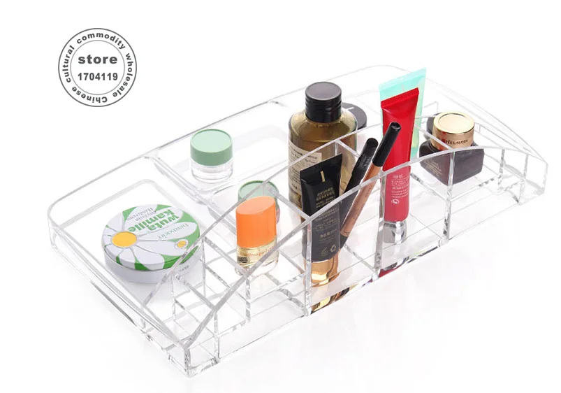 

Mother's Day gift chef basket makeup organizer storage box large transparent plastic box Nail polish rack Lipstick frame