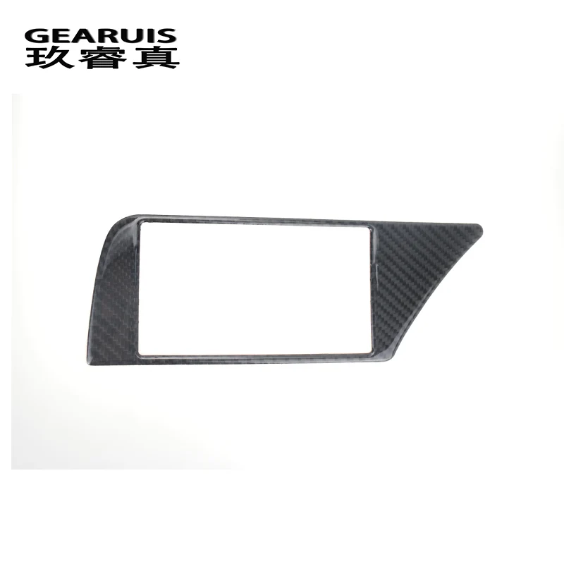 Car Styling For Audi A4 B8 A5 Carbon fiber Interior Navigation Panel Warning Lamp Frame Air conditioning Cover Sitcker RHD Right